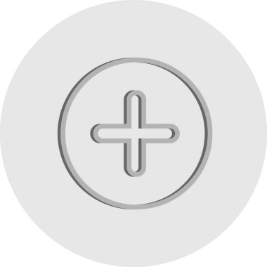 Artı işaret çizgisi vektör simgesi. sembol ekle.