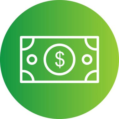 vektör Doları simgesi, basit vektör illüstrasyonu