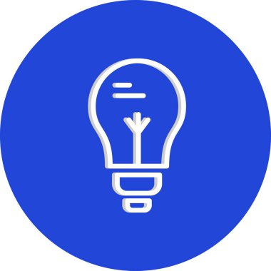 Ampul simgesi, basit vektör illüstrasyonu