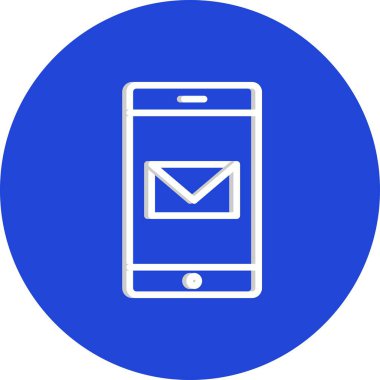 cep telefonu simgesi, basit vektör illüstrasyonu