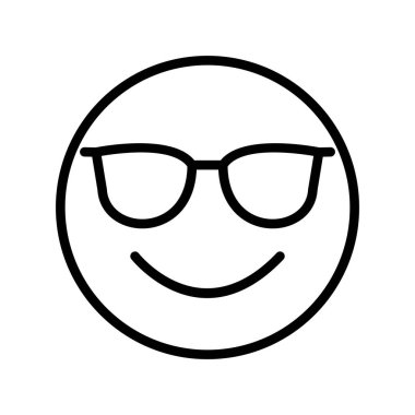 yüz ifadesi ikon vektör illüstrasyonu