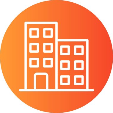  bina simgesi, basit vektör illüstrasyonu