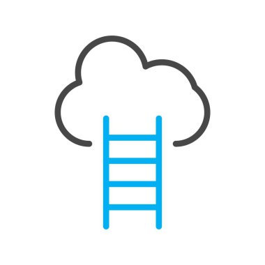 Bulut simgesi, basit vektör illüstrasyonu