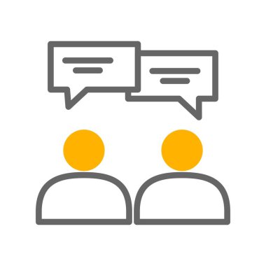 Vektör Sohbet simgesi, basit vektör illüstrasyonu