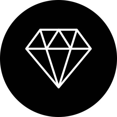 Elmas simgesi, basit vektör illüstrasyonu