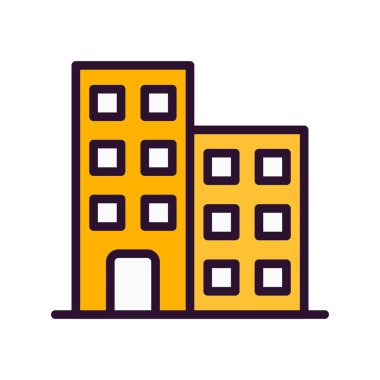  bina simgesi, basit vektör illüstrasyonu