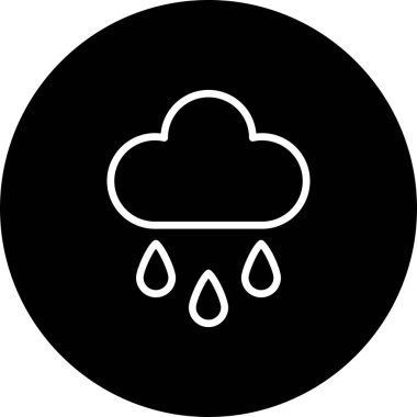 Bulut simgesi, basit vektör illüstrasyonu