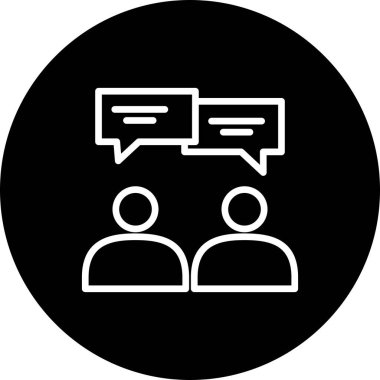 Vektör Sohbet simgesi, basit vektör illüstrasyonu