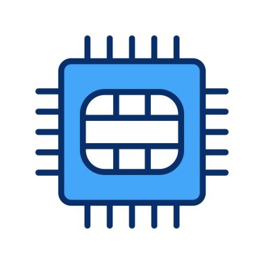 Cpu simge vektör illüstrasyonu