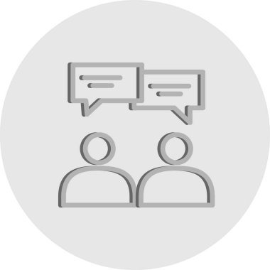 Vektör Sohbet simgesi, basit vektör illüstrasyonu