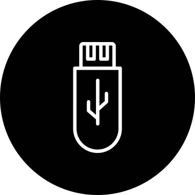 vektör usb simgesi, basit vektör illüstrasyonu