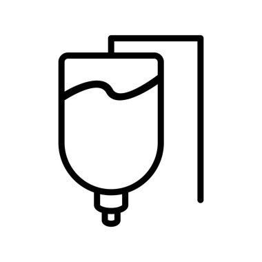 tıbbi damlama simgesi, basit vektör illüstrasyonu