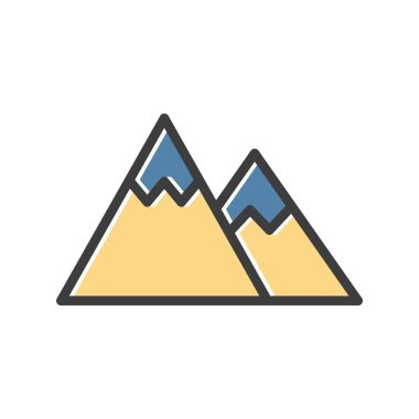 vektör dağ simgesi, illüstrasyon