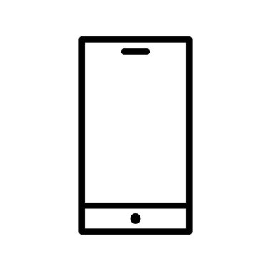 cep telefonu simgesi, basit vektör illüstrasyonu