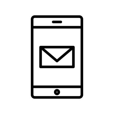 cep telefonu simgesi, basit vektör illüstrasyonu