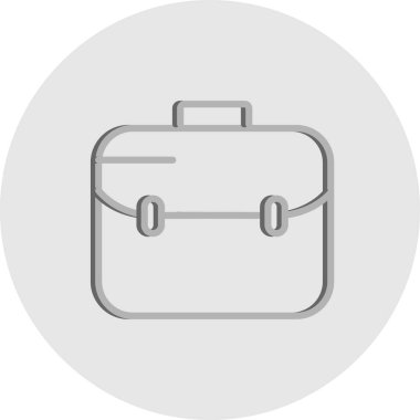  evrak çantası simgesi, basit vektör illüstrasyonu