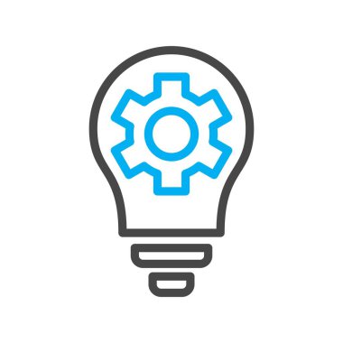 Ampul simgesi, basit vektör illüstrasyonu