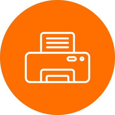 vektör yazıcı simgesi, resimleme