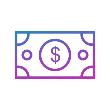 vektör Doları simgesi, basit vektör illüstrasyonu