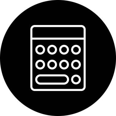 vektör Hesaplayıcı simgesi, basit vektör illüstrasyonu