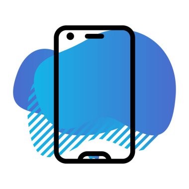 cep telefonu simgesi, basit vektör illüstrasyonu