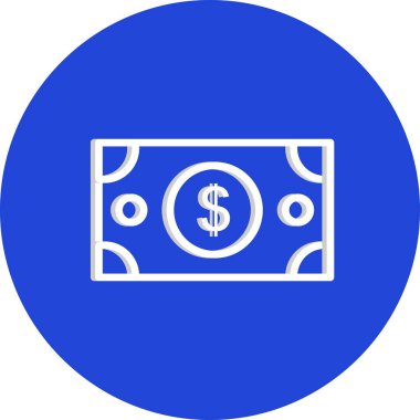 vektör Doları simgesi, basit vektör illüstrasyonu