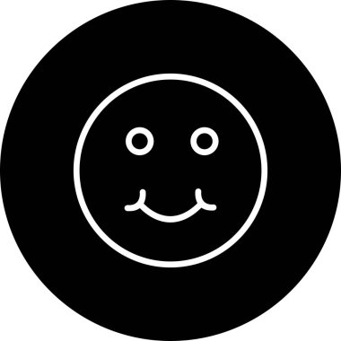  Şirin yüz simgesi, basit vektör illüstrasyonu