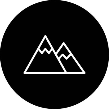 vektör dağ simgesi, illüstrasyon