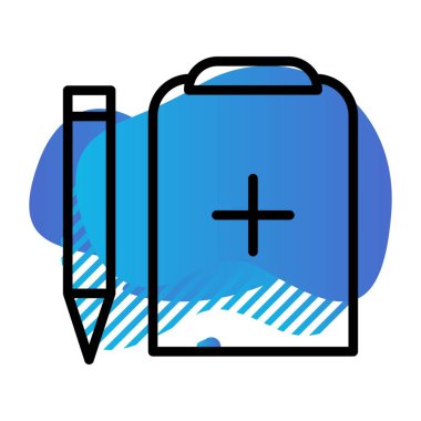 Tıbbi ikonun vektör yanılsaması, tıp konsepti 