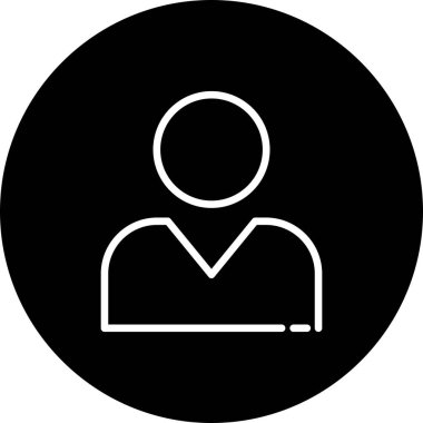 man simgesi, kişisel profil basit vektör illüstrasyonu