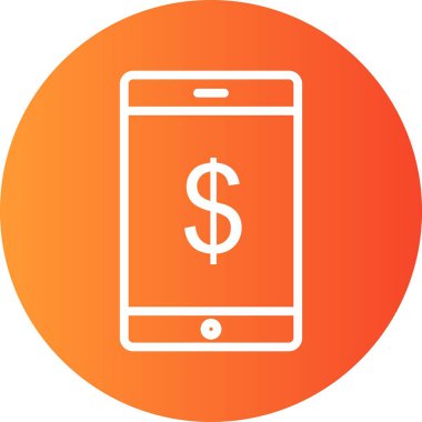 cep telefonu simgesi, basit vektör illüstrasyonu