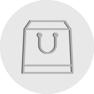 Alışveriş poşeti ikonu. vektör illüstrasyonu