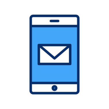 cep telefonu simgesi, basit vektör illüstrasyonu