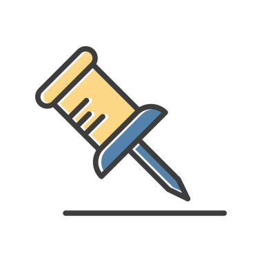 pin simgesi, basit vektör illüstrasyonu