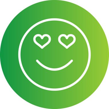 aşık olmak yüz ikonu, basit vektör illüstrasyon