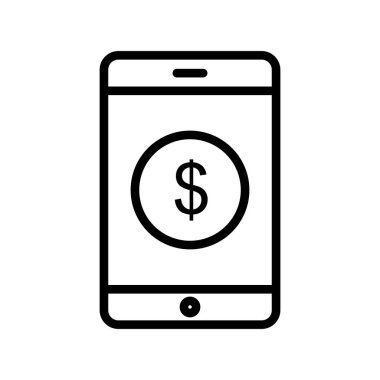 cep telefonu simgesi, basit vektör illüstrasyonu