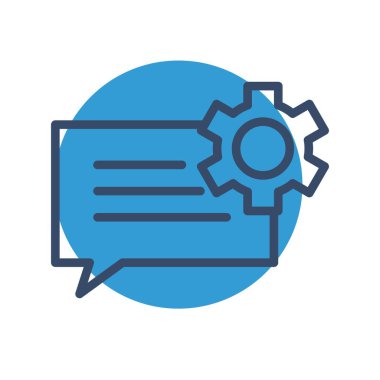 Vektör Sohbet simgesi, basit vektör illüstrasyonu