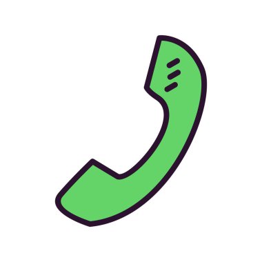  çağrı simgesi, basit vektör illüstrasyonu