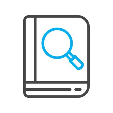 Büyütme cam simgesi, basit vektör illüstrasyonu