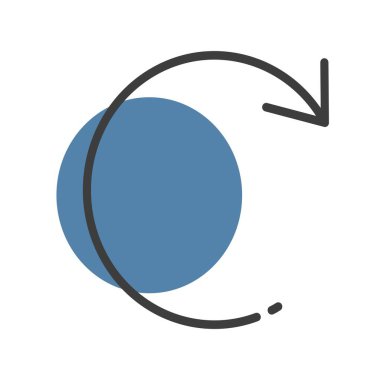 Mavi bir simgenin vektör illüstrasyonu