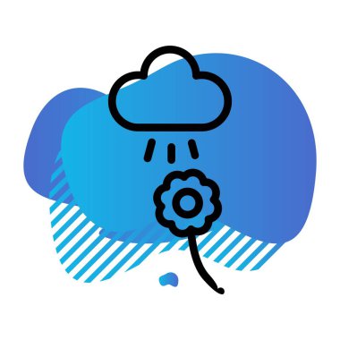 Bahçe işlerinin vektör illüstrasyonu, bahçe aletleri kavramı