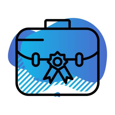  evrak çantası simgesi, basit vektör illüstrasyonu