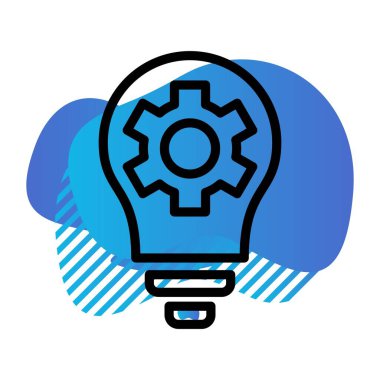 Ampul simgesi, basit vektör illüstrasyonu