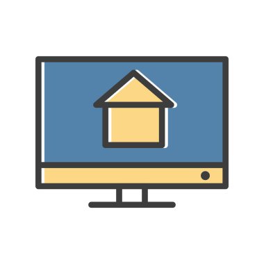 Ev simgesi vektör illüstrasyonu