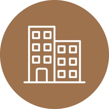  bina simgesi, basit vektör illüstrasyonu