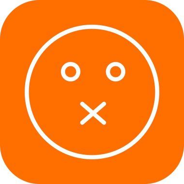  sessiz yüz simgesi, basit vektör illüstrasyonu