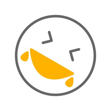 gülen yüz simgesi, basit vektör illüstrasyonu