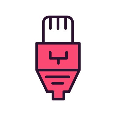 vektör ethernet web simgesi, illüstrasyon