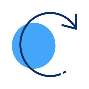 Mavi bir simgenin vektör illüstrasyonu