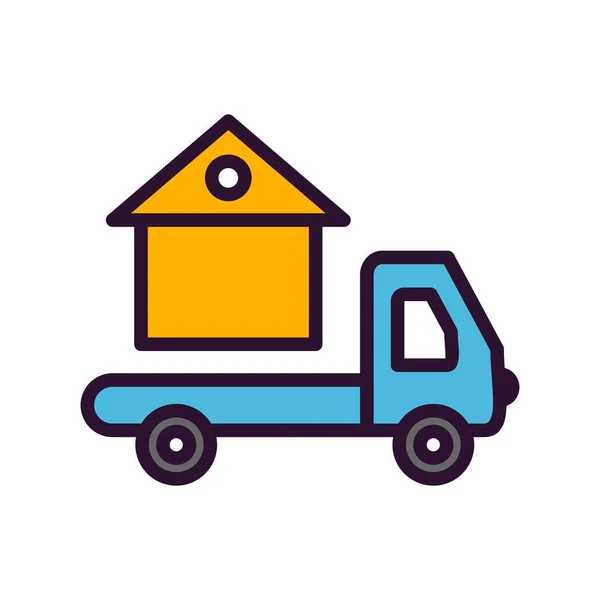 Vector Delivery Van Ico — Vector de stock